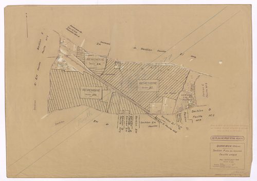 Section F dite de Genestels feuille unique. Plan révisé pour 1936. Feuille rééditée pour 1977.
