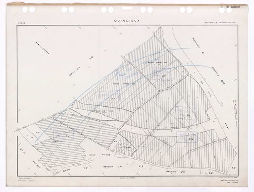 Section ZE. Feuille renouvelée pour 1969. 2e édition pour 1980. Feuille annulée pour 1995.