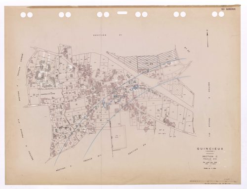 Section C feuille n°3. Plan révisé pour 1936. 3e édition à jour pour 1980. Plan annulé pour 1995.