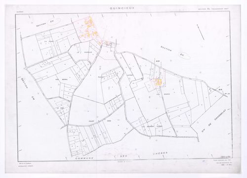 Section ZL. Feuille renouvelée pour 1969. 2e édition pour 1980. Dessiné sur le plan en couleur : nouvelles parcelles et bâti correspondant à une partie des section ?
