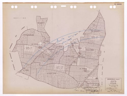 Section D 3e feuille. Plan révisé pour 1936. 4e édition à jour pour 1980. Plan annulé pour 1995.