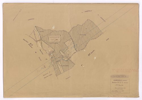 Section A dite de Varennes 1ère feuille. Plan révisé pour 1936. Feuille rééditée pour 1977.