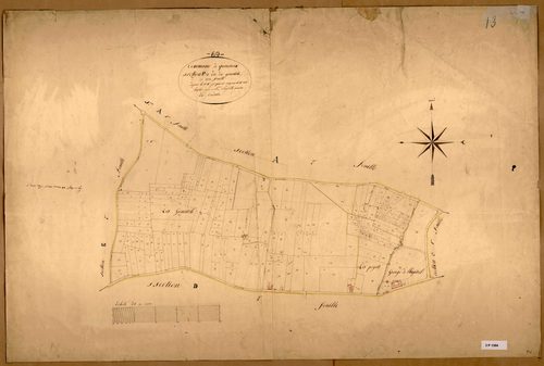 Section F dite des Genestels, feuille unique (parcelles 1-176).