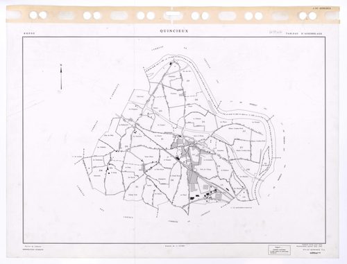 Tableau d'assemblage (TA). Cadastre révisé pour 1936 remaniement partiel pour 1995. Edition à jour 1998.
