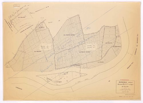 Section B dite de l'Ile-Beyne 2e feuille. Plan révisé pour 1936. 2e édition à jour pour 1977. Feuille supprimée pour 1980.