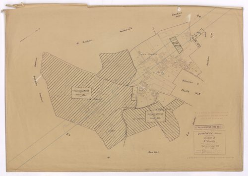 Section D 2e feuille. Plan révisé pour 1936. Feuille rééditée pour 1977.