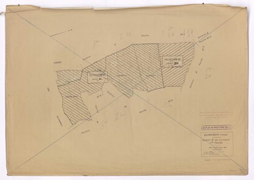 Section D dite de la Chapelle 1ère feuille. Plan révisé pour 1936.