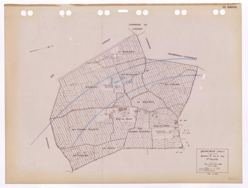 Section E dite de Billy 1ère feuille. Plan révisé pour 1936. Feuille annulée pour 1995.