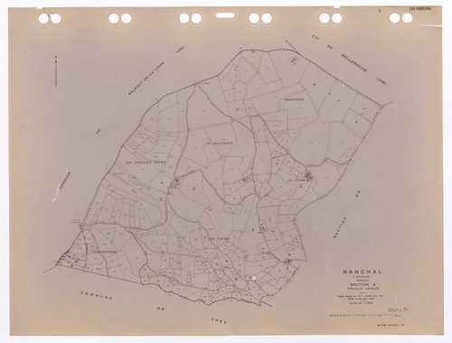 Section A feuille unique. Feuille dressée en 1811 révisée pour 1971. Edition à jour pour 1983.