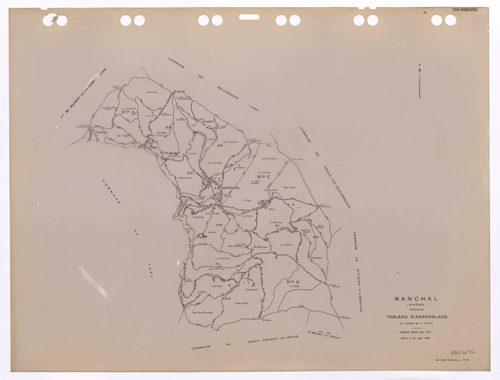 Tableau d'assemblage (TA). Cadastre rénové pour 1971. Edition à jour pour 1983.