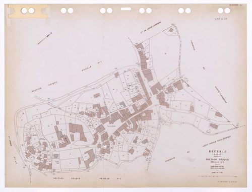 Section unique feuille n°2. Cadastre révisé pour 1931. Edition à jour pour 1986.
