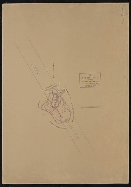 Tableau d'assemblage (TA). Dressé le 7 novembre 1930, révisé pour 1931. Réédité pour 1986.