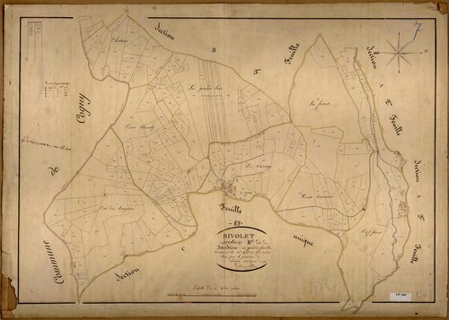 Section B dite du Sandrin, feuille n°4 (parcelles 418-685).