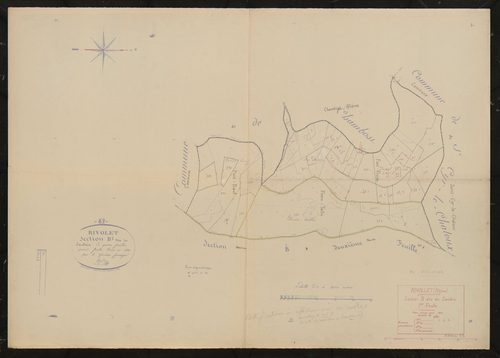 Section B dite du Sandrin 1ère feuille. Plan révisé pour 1937.