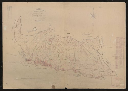Section D dite du Bourg feuille unique. Plan révisé pour 1937.