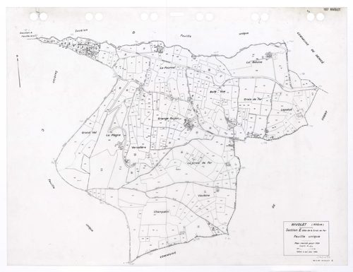 Section E dite de la Croix de Fer feuille unique. Plan révisé pour 1938. Edition à jour pour 1985.