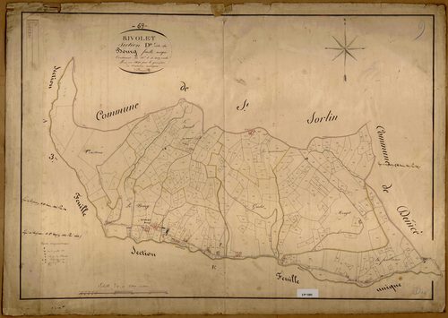 Section D dite du Bourg, feuille unique (parcelles 1-439).