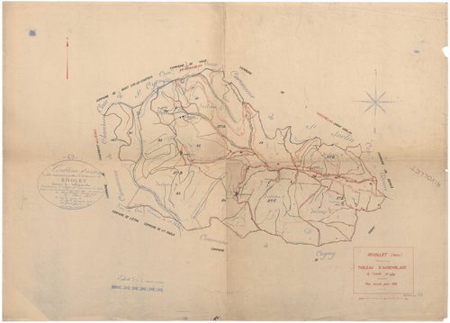 Tableau d'assemblage (TA). Plan révisé pour 1938.