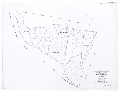 Section B dite du Sandrin 2e feuille. Plan révisé pour 1938. Edition à jour pour 1985.