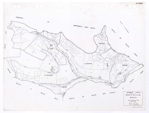 Section A dite de la Côte 3e feuille. Plan révisé pour 1938. Edition à jour pour 1985.