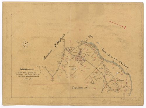 Section E 3e feuille. Levé effectué du 7 au 30 juin 1941.