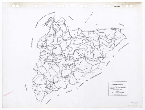 Tableau d'assemblage (TA). Plan révisé pour 1944. Edition à jour pour 1985.
