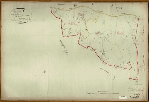 Section C dite des Salles, feuille n°3 (parcelles 318-409).