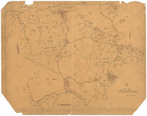 Section D 1ère feuille. Levé effectué du 16 novembre 1940 au 6 mars 1941.