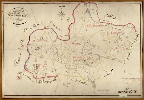Section E dite des Tardières, feuille n°3 (parcelles 381-623).