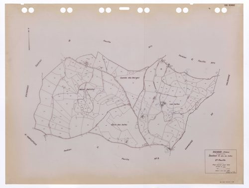 Section C dite des Salles 2e feuille. Plan révisé pour 1944. Edition à jour pour 1985.