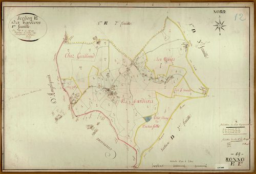 Section E dite des Tardières, feuille n°1 (parcelles 1-237).