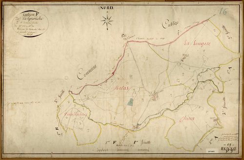 Section F dite de la Graviche, feuille n°2 (parcelles 218-310).