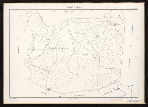 Section AI. Feuille renouvelée pour 1974. 2e édition à jour pour 1980.