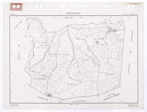 Section AI. Feuille renouvelée pour 1974. Edition à jour pour 1986.