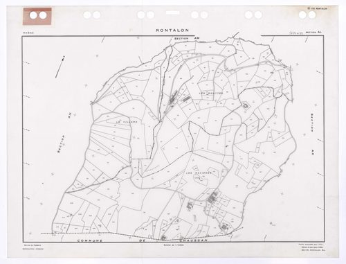 Section AL. Feuille renouvelée pour 1974. Edition à jour pour 1986.