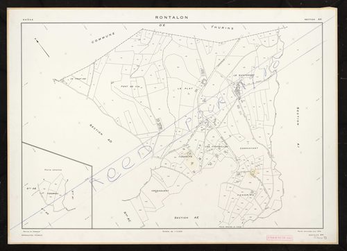 Section AH. Feuille renouvelée pour 1974. Réédition pour 1980.
