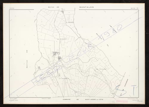 Section AN. Feuille renouvelée pour 1974. Réédition pour 1980.
