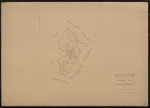 Tableau d'assemblage (TA). Plan révisé pour 1947.