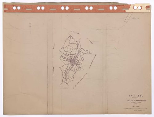 Tableau d'assemblage (TA). Cadastre révisé pour 1947. 2e édition à jour pour 1980.