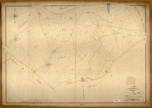 Section A dite de Magny, feuille n°2 (parcelles 379-819).