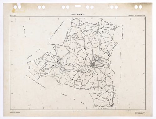 Tableau d'assemblage (TA). Cadastre renouvelé pour 1953. Edition à jour pour 1986.