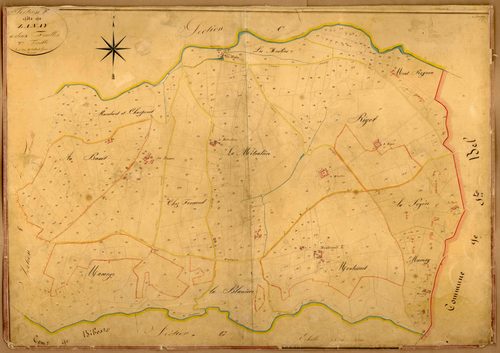 Section F dite de Lanay et Montessuit, feuille n°2 (parcelles 354-838).