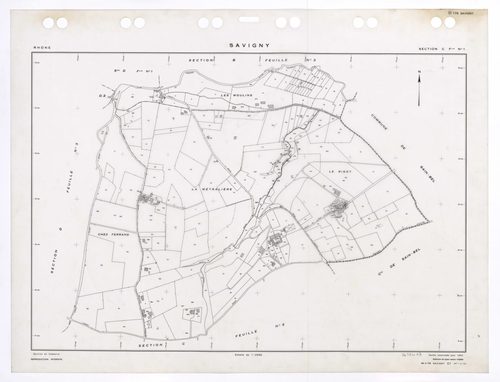 Section C feuille n°1. Feuille renouvelée pour 1953. Edition à jour pour 1986.