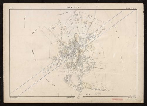 Section D feuille n°1. Plan établi pour 1953. Réédition pour 1979.