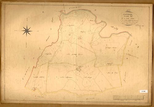Section A dite de Comba Ribost, feuille n°1 (parcelles 1-124).
