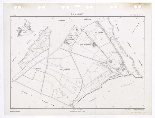 Section B feuille n°1. Feuille renouvelée pour 1953. Edition à jour pour 1986.