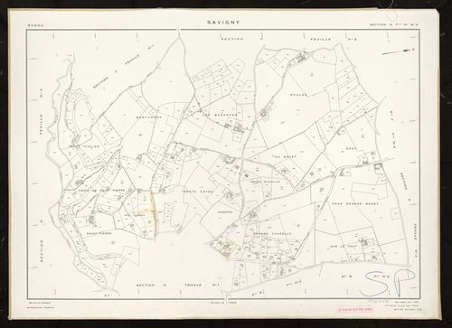 Section D feuille n°2. Plan établi pour 1953. 2e édition à jour pour 1979.