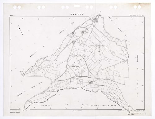 Section E feuille n°1. Feuille renouvelée pour 1953. Edition à jour pour 1986.