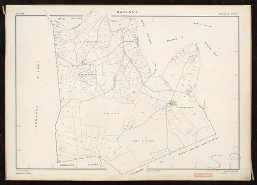 Section E feuille n°3. Feuille renouvelée pour 1953.