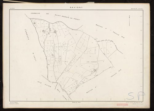 Section F feuille n°3. Feuille renouvelée pour 1953.